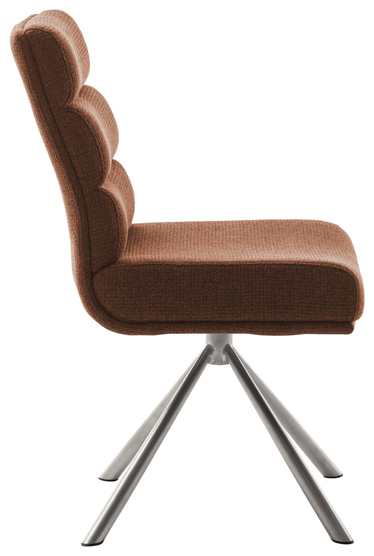 STUHL  in Edelstahl Webstoff Metall, Textil  - Edelstahlfarben/Rostfarben, Design, Textil/Metall (47/90/64cm) - Dieter Knoll
