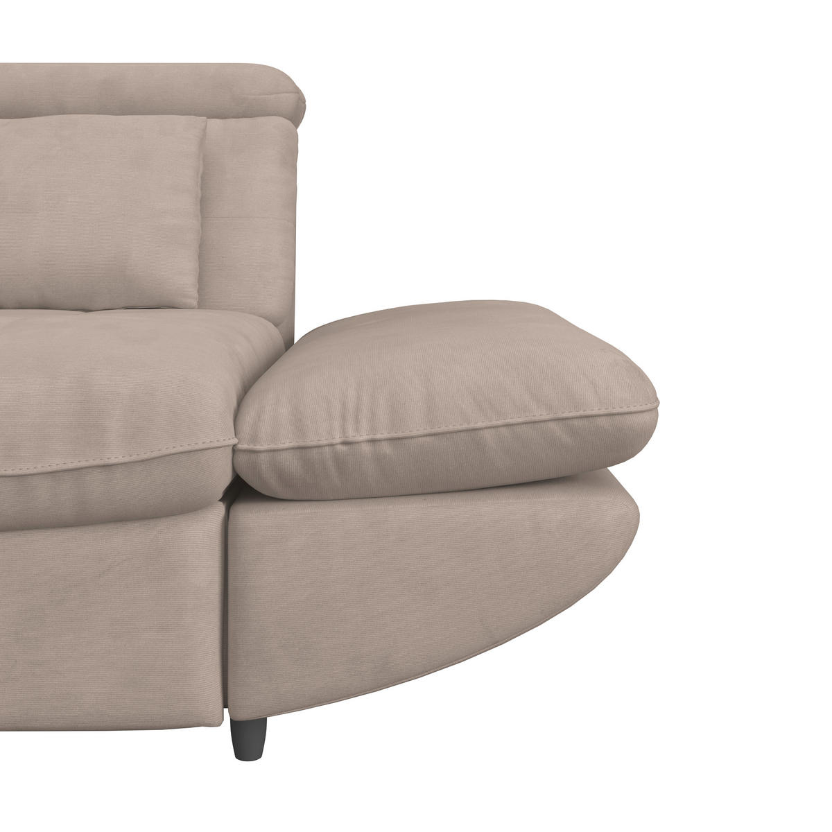 WOHNLANDSCHAFT in Mikrofaser Beige  - Beige/Schwarz, Modern, Kunststoff/Textil (311/233cm) - MID.YOU