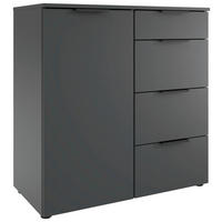COMMODE 81/84/41 cm couleur graphite  - couleur graphite/noir, Design, métal/matière synthétique (81/84/41cm) - Boxxx
