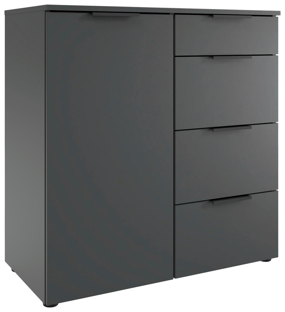 COMMODE 81/84/41 cm couleur graphite  - couleur graphite/noir, Design, métal/matière synthétique (81/84/41cm) - Boxxx