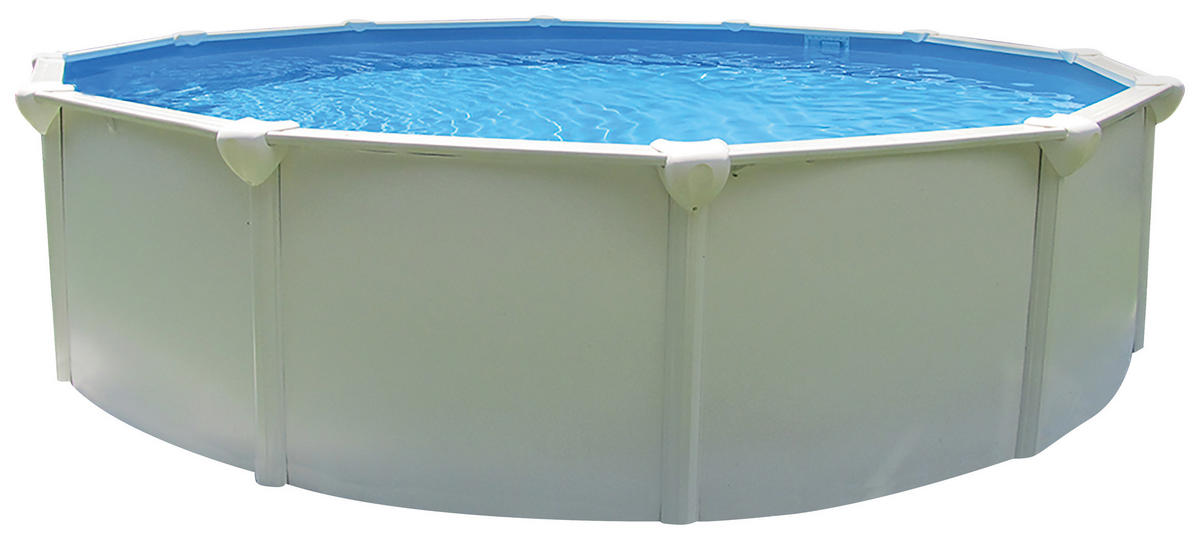 POOL-SET 01754 STEELY SUPREME 550/132 cm  - Blau/Weiß, MODERN, Kunststoff/Metall (550/132cm)