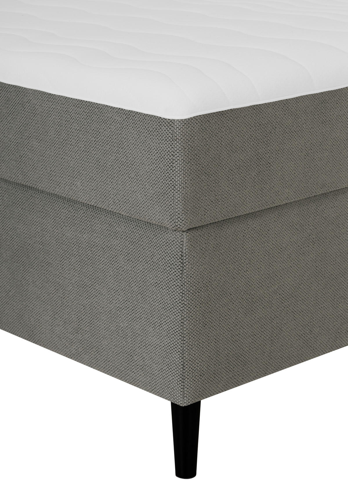 BOXBETT 120/200 cm  in Graphitfarben  - Graphitfarben/Schwarz, Konventionell, Textil (120/200cm) - P & B