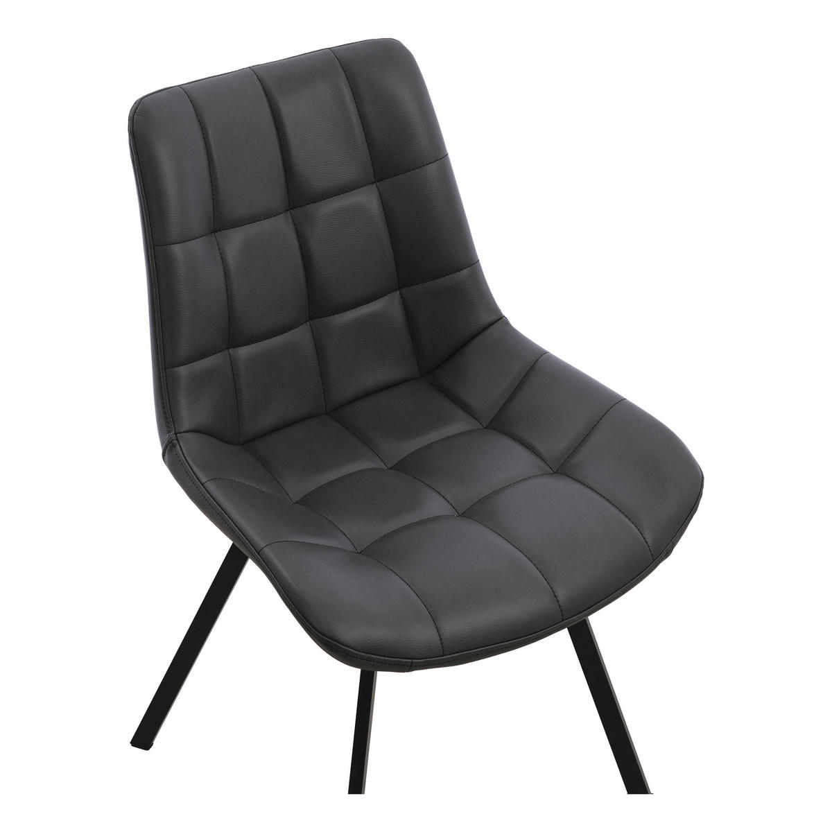STUHL   Mikrofaser  Grau, Schwarz  - Schwarz/Grau, MODERN, Textil/Metall (54/86/62cm) - MID.YOU