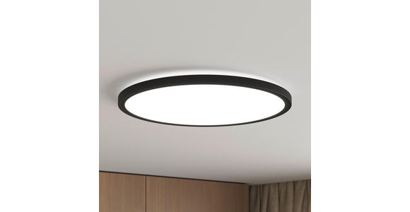 LED-DECKENLEUCHTE 42/2,9 cm   - Schwarz, Basics, Kunststoff (42/2,9cm) - Novel
