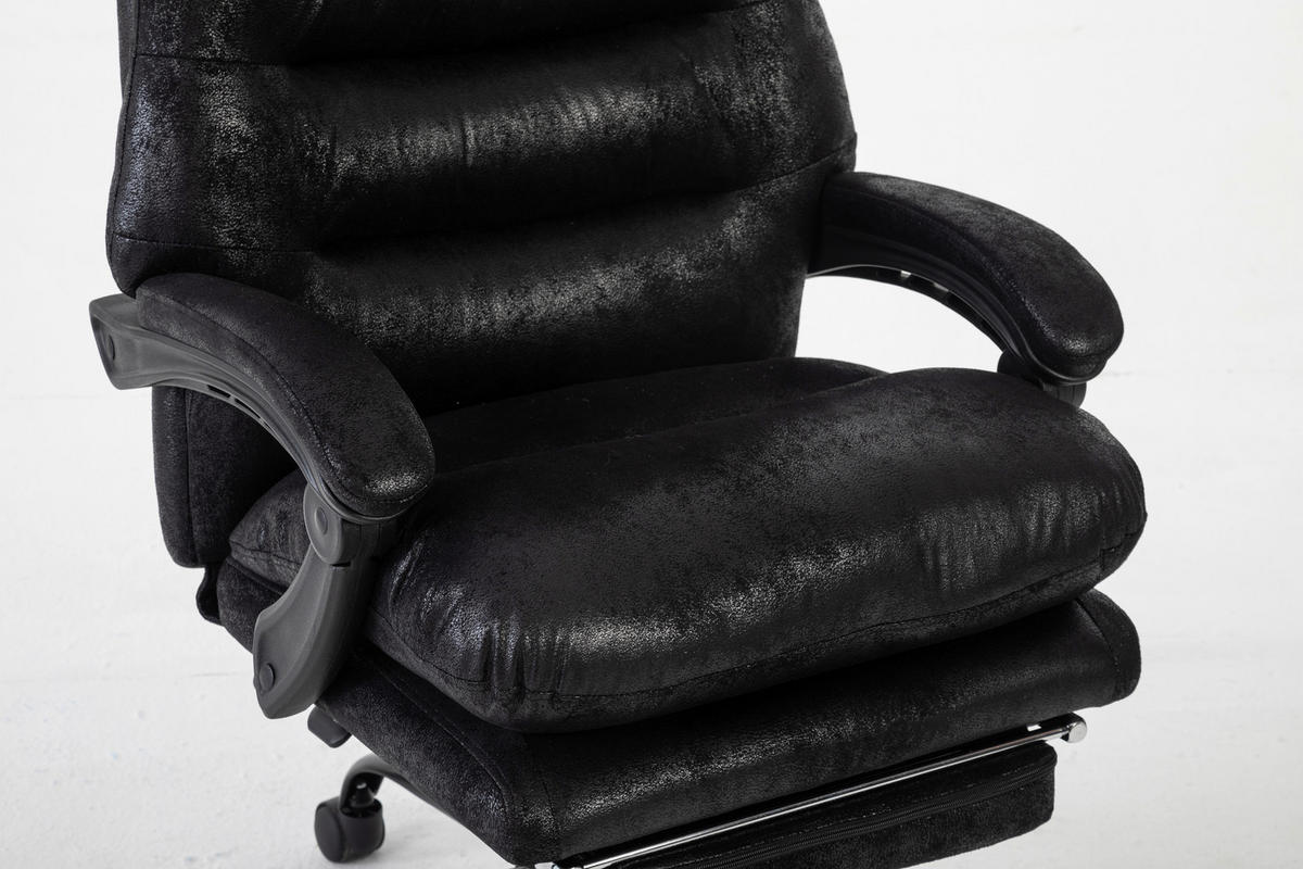 CHEFSESSEL  in Mikrofaser Schwarz  - Schwarz, MODERN, Kunststoff/Textil (64/114/122/72cm) - MID.YOU