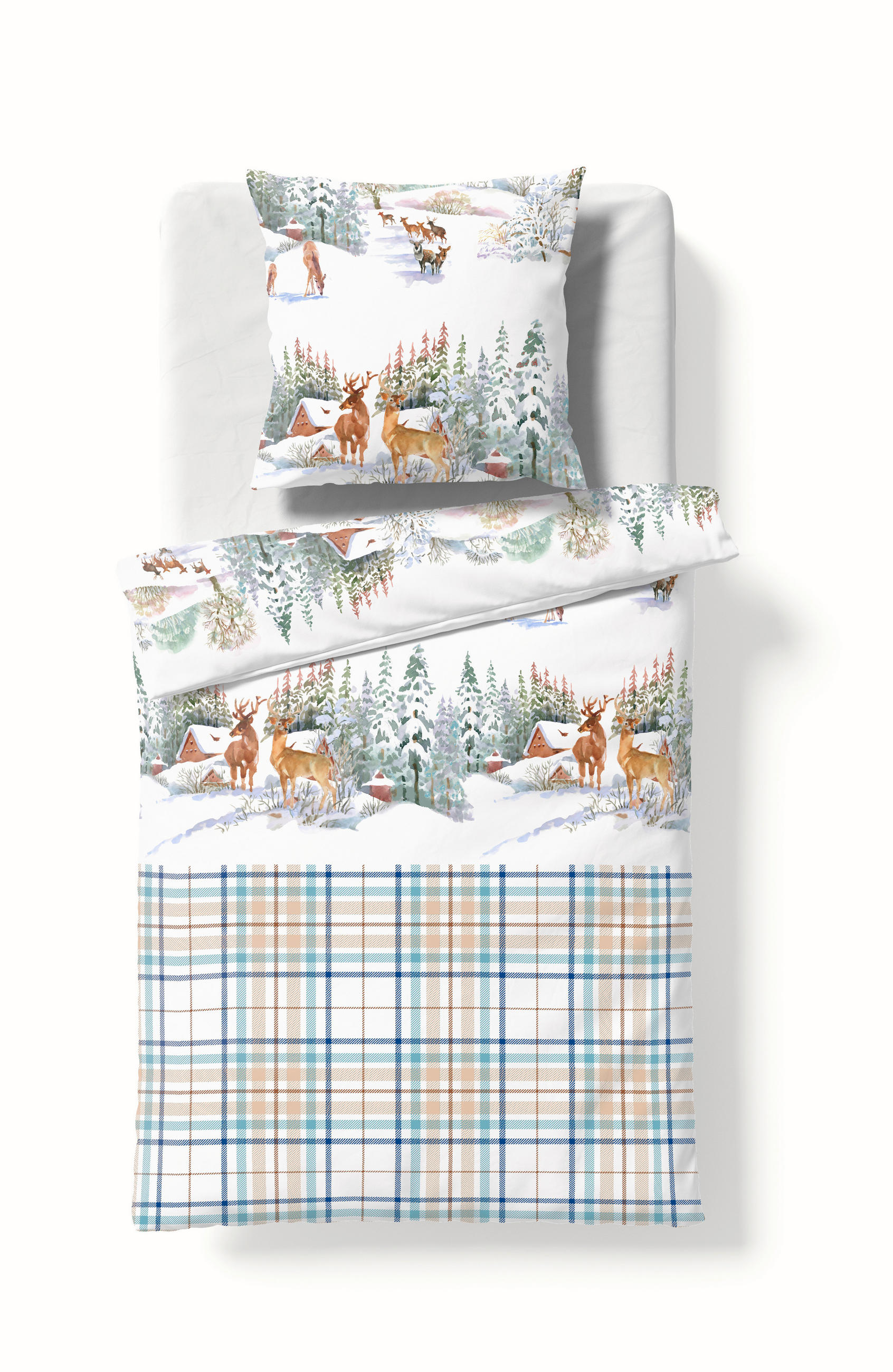 BETTWÄSCHE Aspen Biber 135/200 cm  - Blau, Natur, Textil (135/200cm) - Fleuresse