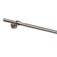TYČ NA ZÁVĚSY S PŘÍSLUŠENSTVÍ   - vysoce lesklá šedá, Basics, kov (280/8/3,3cm) - Homeware