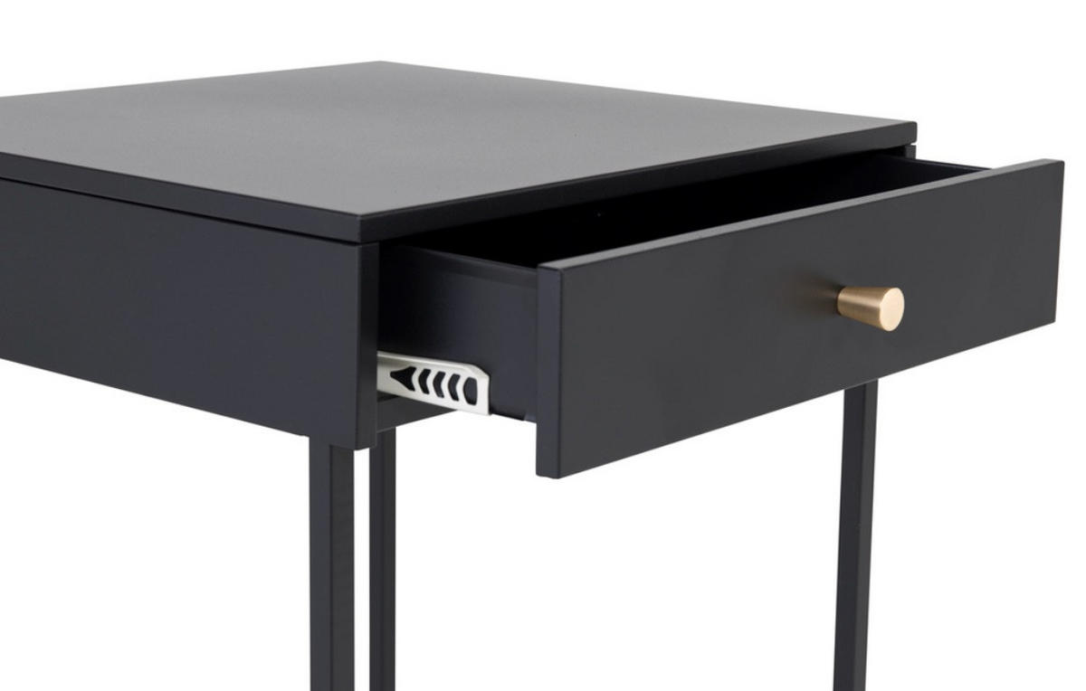 NACHTTISCH 41/50/43 cm  - Goldfarben/Schwarz, Design, Metall (41/50/43cm) - Livetastic