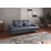 3-SITZER-SOFA Kombination Echtleder/Stoff Vliesstoff Graublau  - Graublau/Schwarz, KONVENTIONELL, Leder/Textil (212/90/122cm) - Sit & More
