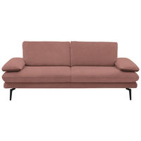 3-SITZER-SOFA in Velours Flieder  - Beige/Flieder, Design, Textil/Metall (222/89/104cm) - Dieter Knoll