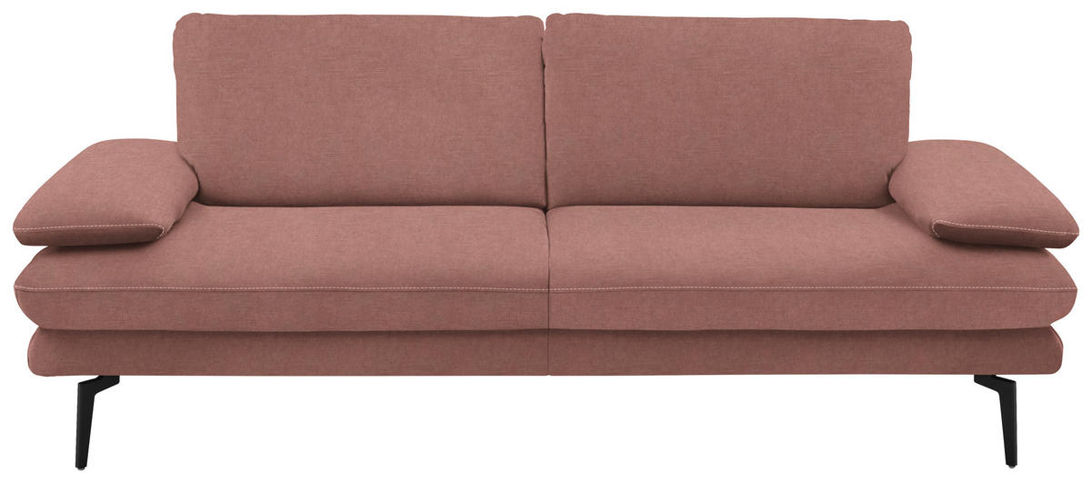 3-SITZER-SOFA in Velours Flieder  - Beige/Flieder, Design, Textil/Metall (222/89/104cm) - Dieter Knoll