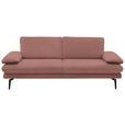 3-SITZER-SOFA Dieter Knoll in Velours Flieder  - Beige/Flieder, Design, Textil/Metall (222/89/104cm) - Dieter Knoll