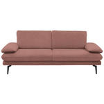 3-SITZER-SOFA Dieter Knoll in Velours Flieder  - Beige/Flieder, Design, Textil/Metall (222/89/104cm) - Dieter Knoll