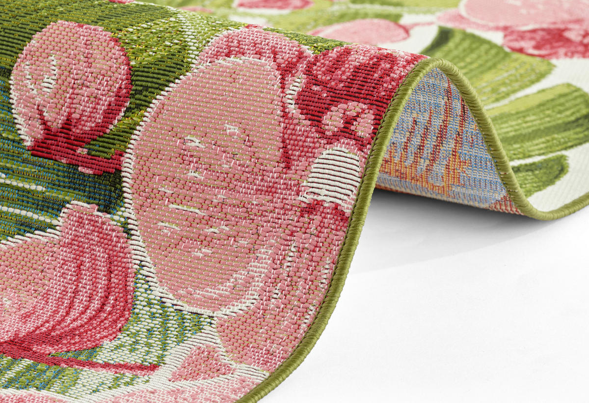 OUTDOORTEPPICH 200/285 cm Flair Multicolor, Rosa  - Multicolor/Rosa, Design, Kunststoff (200/285cm)
