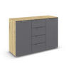 KOMMODE  in 120/81/42 cm  - Chromfarben/Dunkelgrau, Design, Holzwerkstoff/Metall (120/81/42cm) - Carryhome