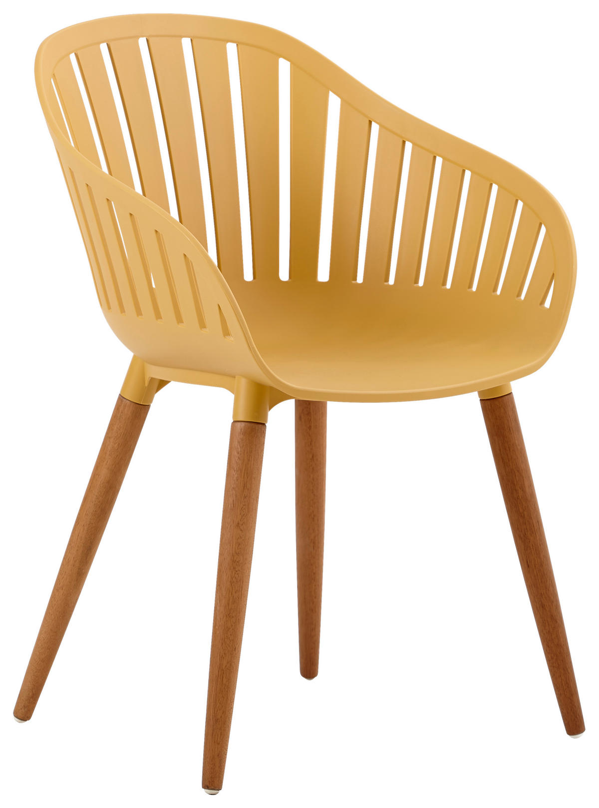 GARTENSESSEL Kunststoff Gelb, Naturfarben  - Gelb/Naturfarben, Natur, Holz/Kunststoff (54/80/55cm) - Ambia Garden