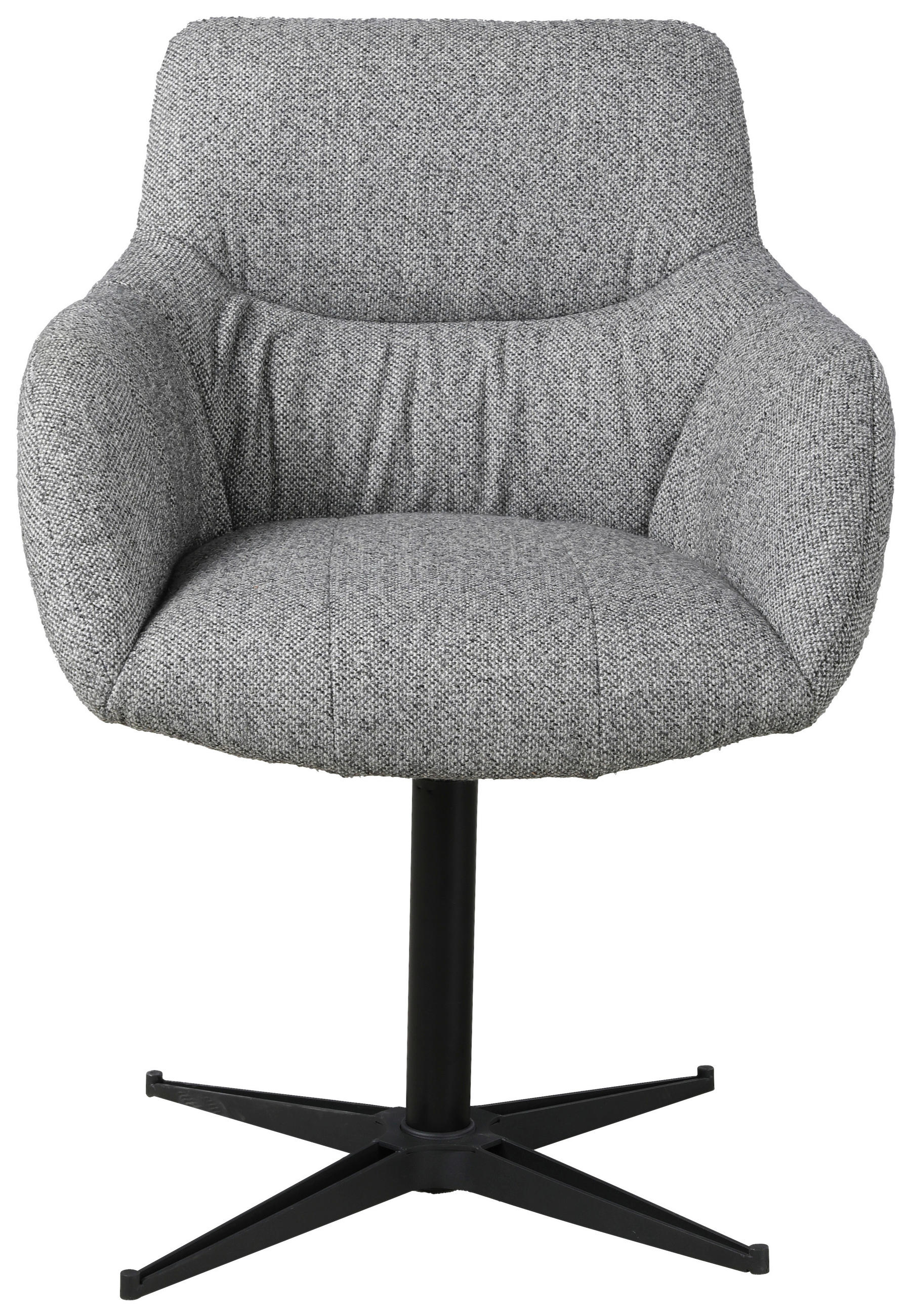 SCAUN CU BRAȚE in gri, negru  - negru/gri, Design, metal/textil (63/85/66cm) - Novel