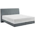 BOXSPRINGBETT 160/200 cm,  in Grau, Topper, Matratzen, H2 + H2 = mittel  - Schwarz/Grau, Design, Kunststoff/Textil (160/200cm) - Dieter Knoll