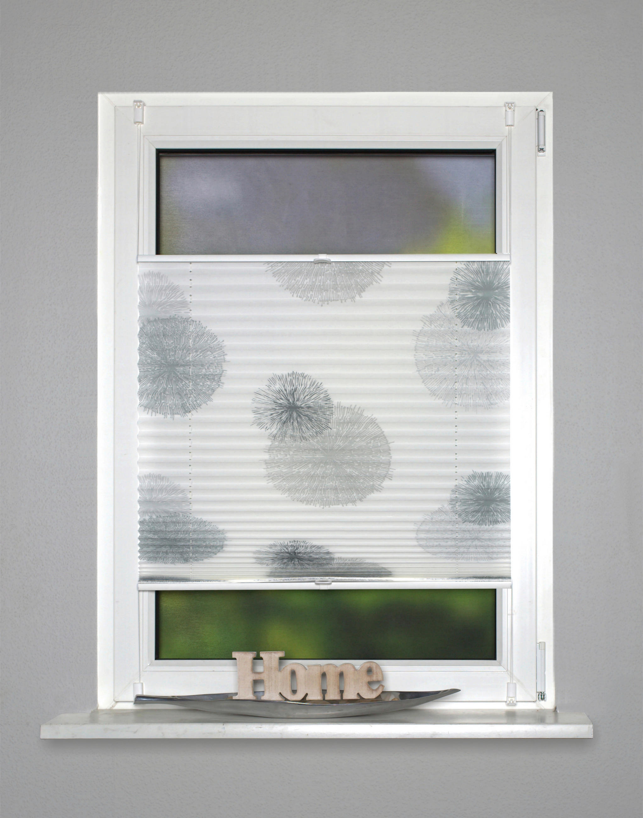 PLISSEE 40/130 cm - Naturfarben/Grau, KONVENTIONELL, Textil (40/130cm)