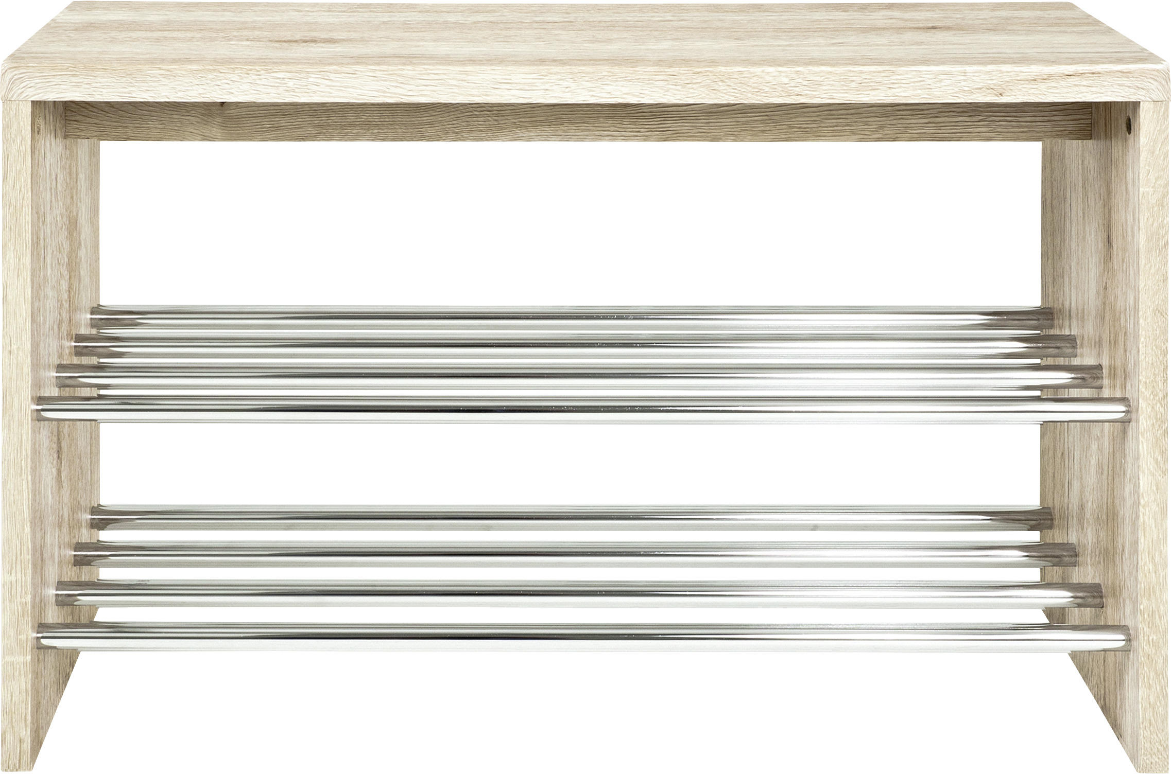 SCHUHBANK Eichefarben  - Eichefarben, Design, Holzwerkstoff/Metall (81/55/30cm) - Carryhome