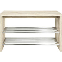 SCHUHBANK 81/55/30 cm  - Eichefarben, Design, Holzwerkstoff/Metall (81/55/30cm) - Carryhome
