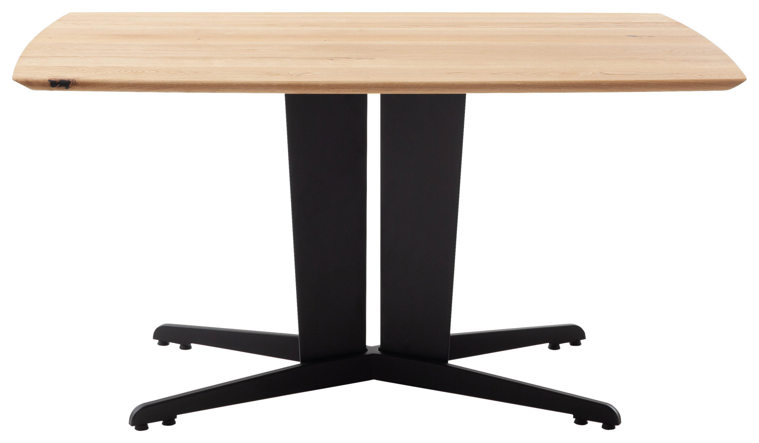 ESSTISCH in Holz 200/100/77 cm   - Wildeiche/Schwarz, Konventionell, Holz/Metall (200/100/77cm) - Linea Natura