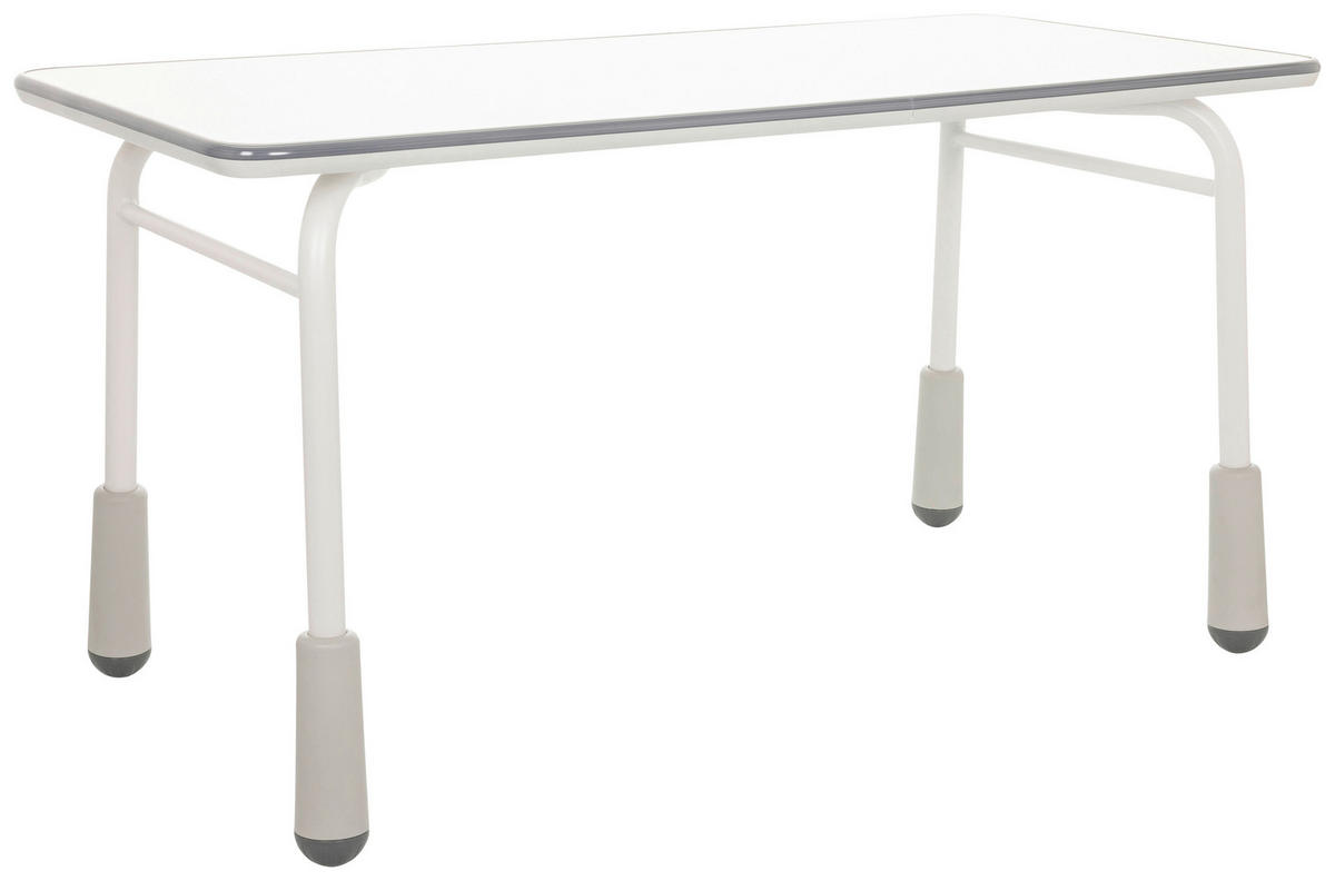 JUGENDSCHREIBTISCH   - Hellgrau, Basics, Holzwerkstoff/Metall (120/58-67/60cm) - MID.YOU