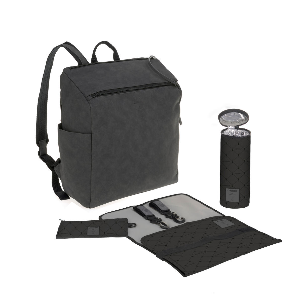 WICKELRUCKSACK Tender  - Anthrazit/Weiß, Trend, Textil (14/35/31cm) - Lässig