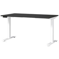 SCHREIBTISCH 140/80/72-118 cm Graphitfarben, Weiß elektrisch höhenverstellbar  - Graphitfarben/Weiß, MODERN, Holzwerkstoff/Metall (140/80/72-118cm) - Novel