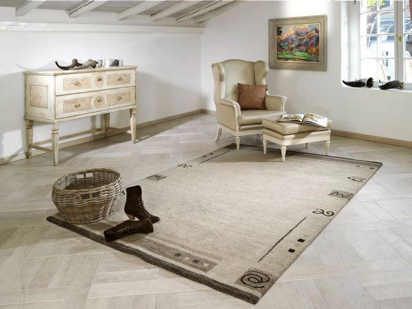 ORIENTTEPPICH 70/140 cm Kabru Border Schlammfarben  - Schlammfarben, Basics, Textil (70/140cm) - Cazaris