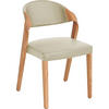STUHL  in Echtleder pigmentiert  - Eichefarben/Beige, Natur, Leder/Holz (53/82/57cm) - Voglauer