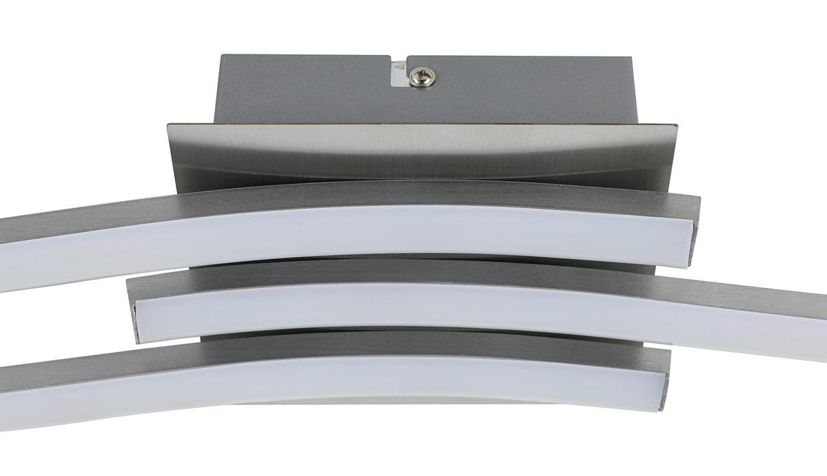 LED PLAFONJERA  - bela/srebrna, Osnovno, metal/plastika (54,5/14/6,5cm) - Boxxx