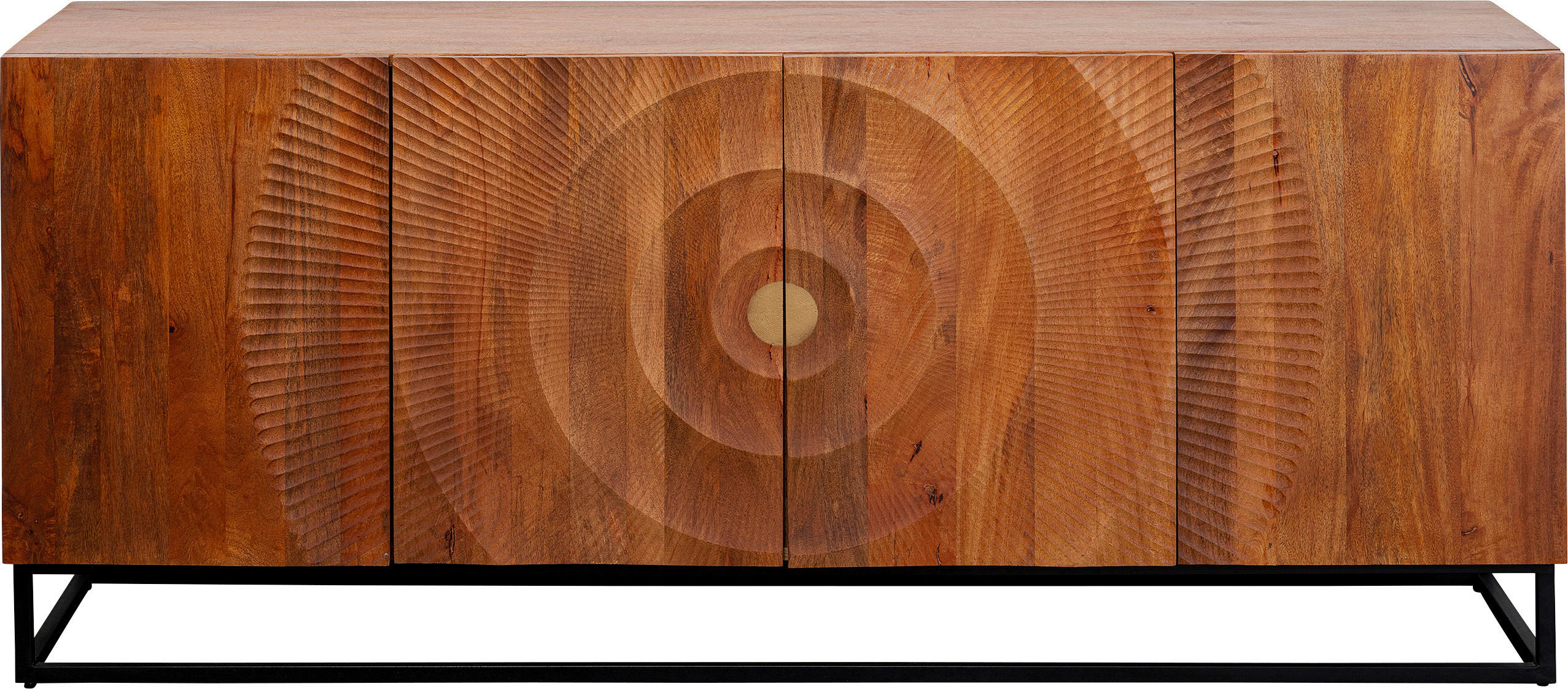 SIDEBOARD  in 177/75/45 cm  - Schwarz/Braun, Holz/Metall (177/75/45cm) - Kare-Design