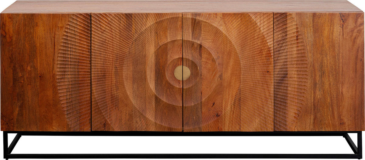 SIDEBOARD  in 177/75/45 cm  - Schwarz/Braun, Holz/Metall (177/75/45cm) - Kare-Design