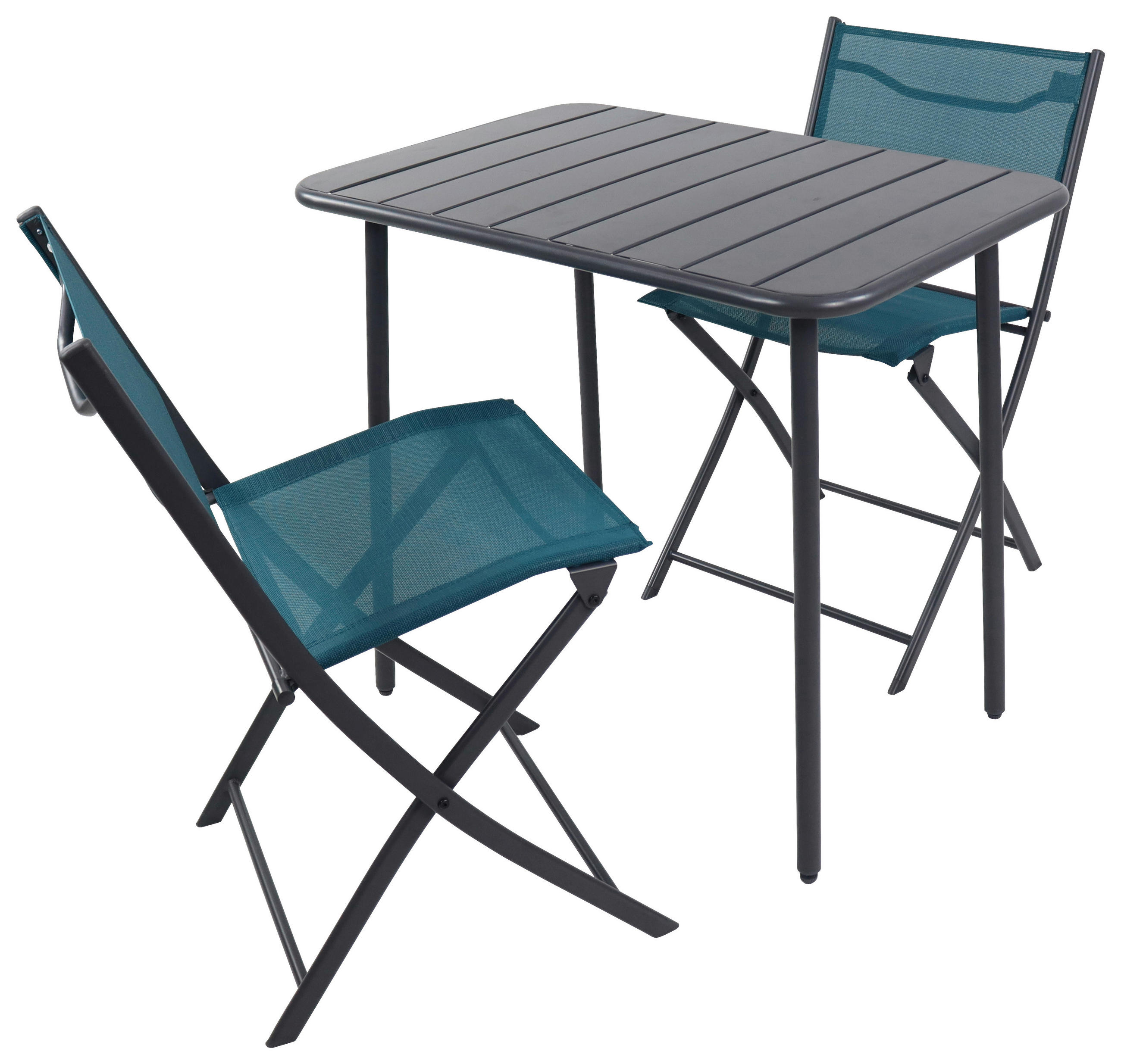 BALKONGMÖBLER SET 3 delar    - turkos/svart, Modern, metall/textil - Ambia Garden