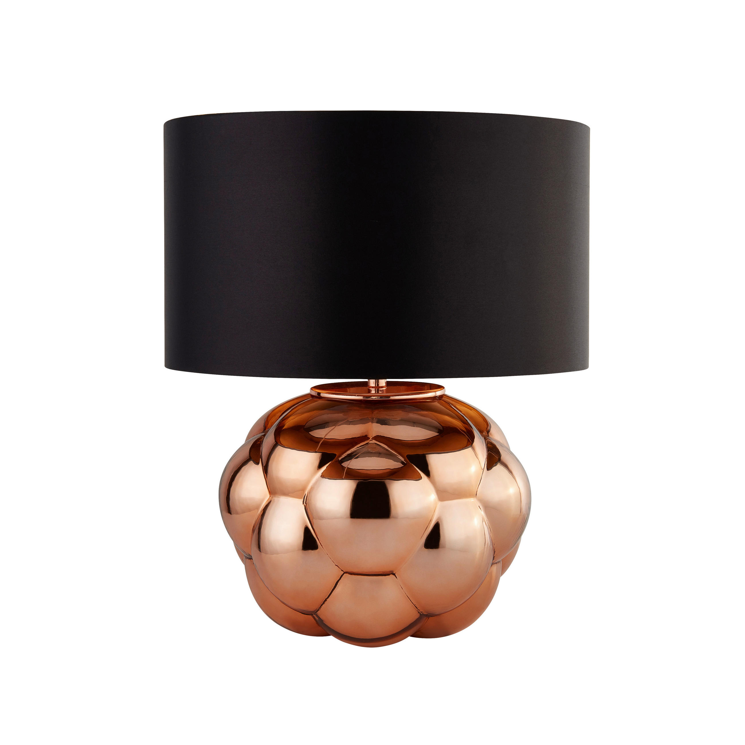 TISCHLEUCHTE Fizz 35/43,5 cm  - Chromfarben/Schwarz, Design, Glas/Kunststoff (35/43,5cm)