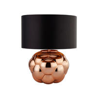 TISCHLEUCHTE Fizz 35/43,5 cm  - Chromfarben/Schwarz, Design, Glas/Kunststoff (35/43,5cm)