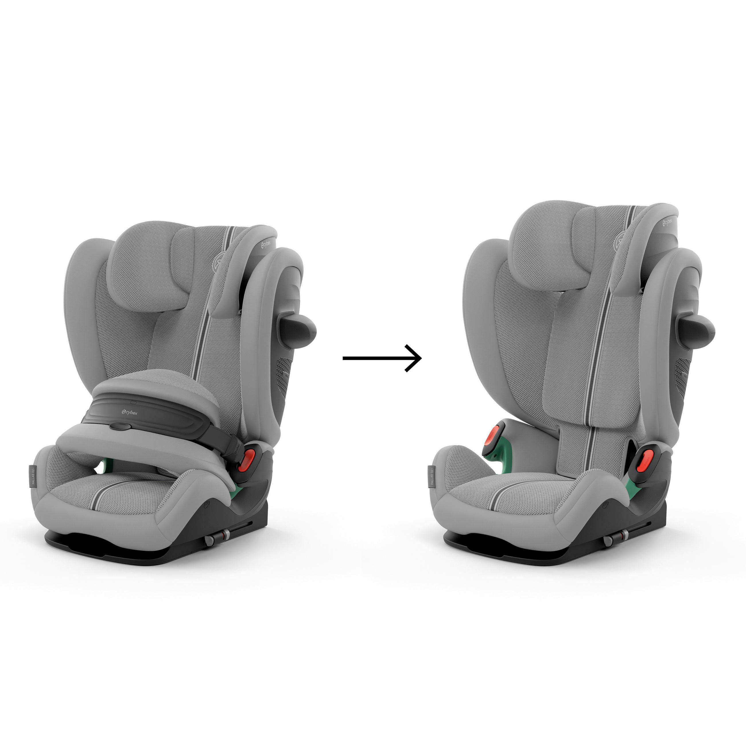 KINDERAUTOSITZ PALLAS G2 I-SIZE PLUS  - Grau, Basics, Textil (40,5/59,5/59-81cm) - Cybex