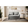 SCHLAFSOFA Samt Hellgrau  - Hellgrau/Schwarz, Design, Kunststoff/Textil (244/97/97cm) - MID.YOU