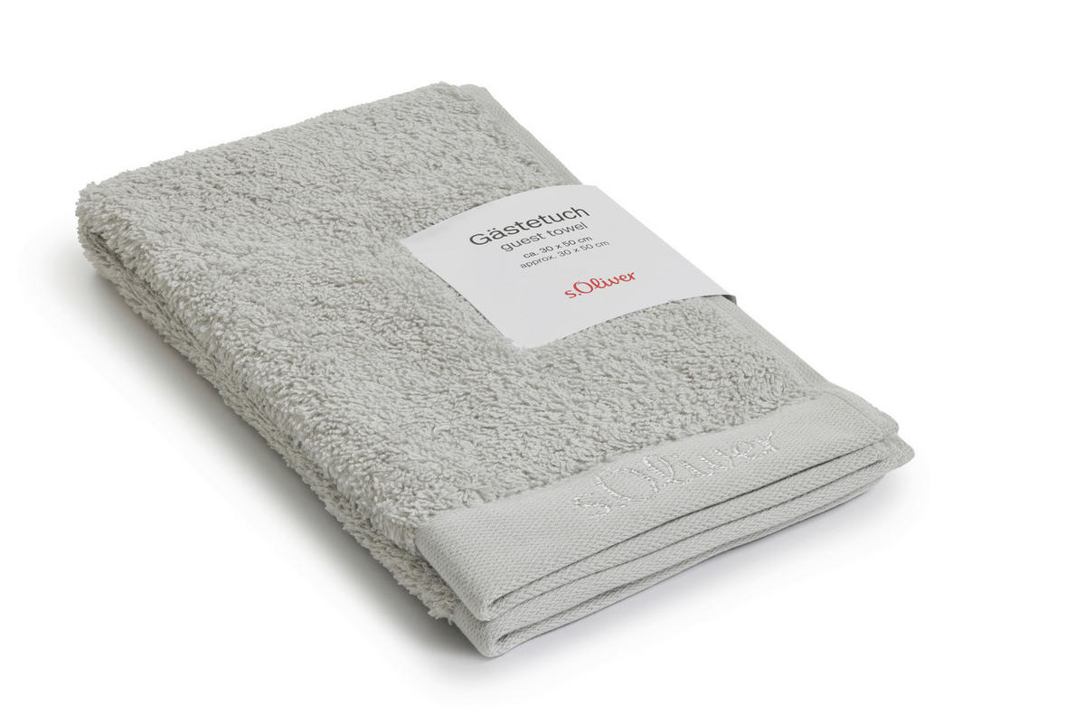 GÄSTETUCH s.Oliver Hellgrau 2-teilig 30/50 cm  - Hellgrau, Trend, Textil (30/50cm) - S. Oliver