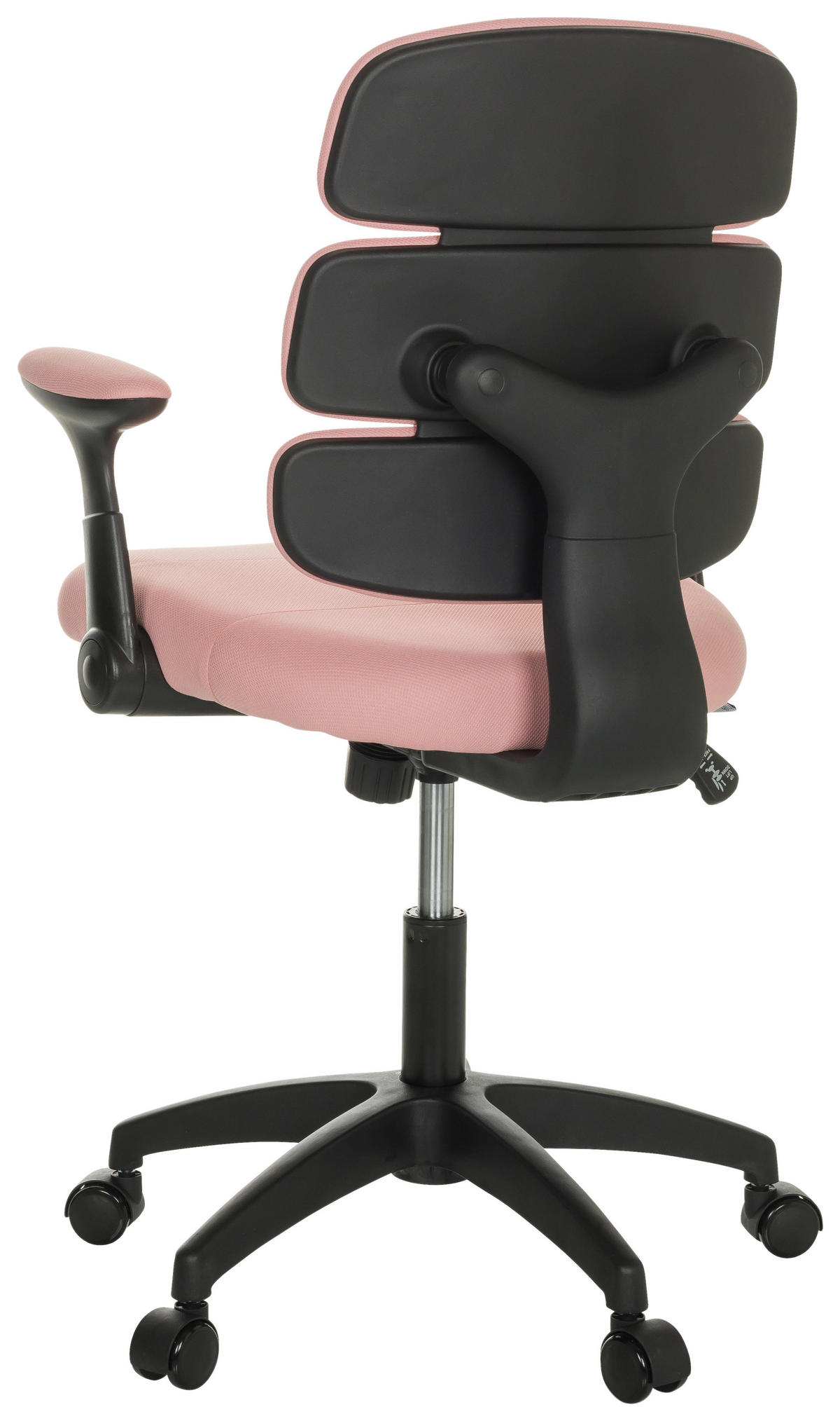 OTOČNÁ ŽIDLE PRO MLÁDEŽ, růžová - růžová/černá, Basics, textil/plast (62/86-97/62cm) - MID.YOU