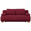 BOXSPRINGSOFA in Webstoff Bordeaux  - Bordeaux/Naturfarben, Modern, Holz/Textil (205/93/108cm) - Venda