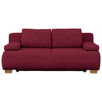 BOXSPRINGSOFA Webstoff Bordeaux  - Bordeaux/Naturfarben, Modern, Holz/Textil (205/93/108cm) - Venda