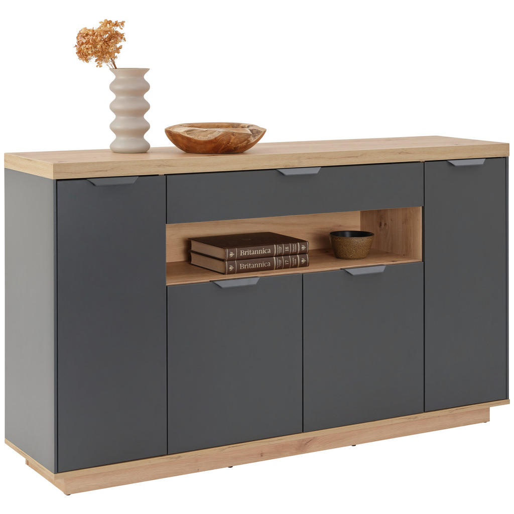 Sideboard Jake Anthrazit/eiche Dekor B: 153cm