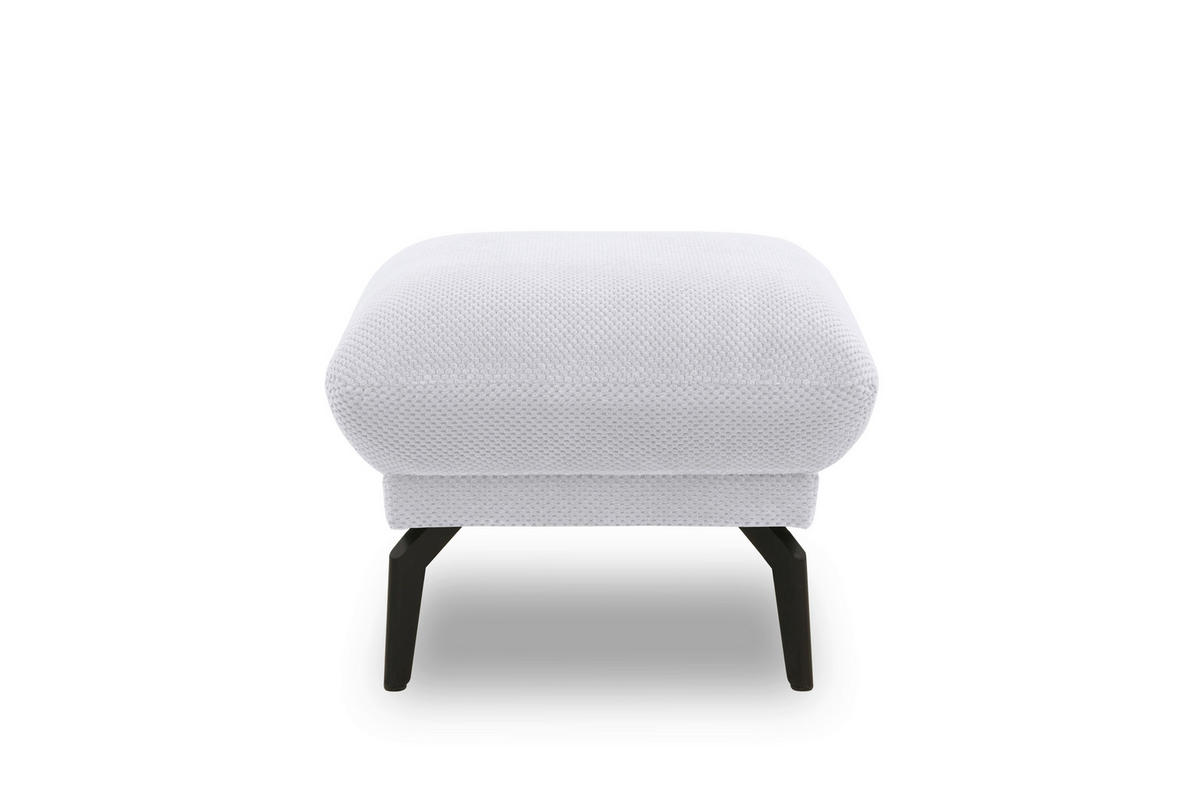 HOCKER in Textil Silberfarben  - Silberfarben/Schwarz, Design, Textil/Metall (57/46/57cm) - MID.YOU