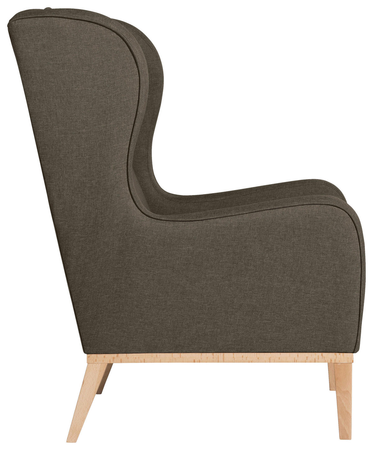 OHRENSESSEL in Flachgewebe Sahara  - Naturfarben/Sahara, Konventionell, Holz/Textil (66/104/78cm) - Max Winzer