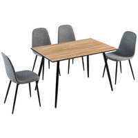 TISCHGRUPPE Grau, Sonoma Eiche  - Grau/Sonoma Eiche, Design, Holz/Textil (44/86/53cm) - Boxxx