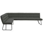 ECKBANK 184/284 cm  in Grau, Schwarz  - Schwarz/Grau, Design, Textil/Metall (184/284cm) - Dieter Knoll