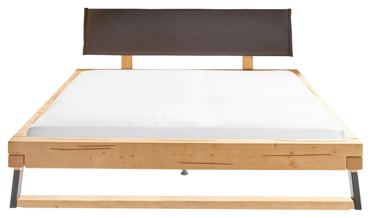 BETT 180/200 cm  in Fichtefarben   - Fichtefarben/Anthrazit, Modern, Holz/Textil (180/200cm) - MID.YOU