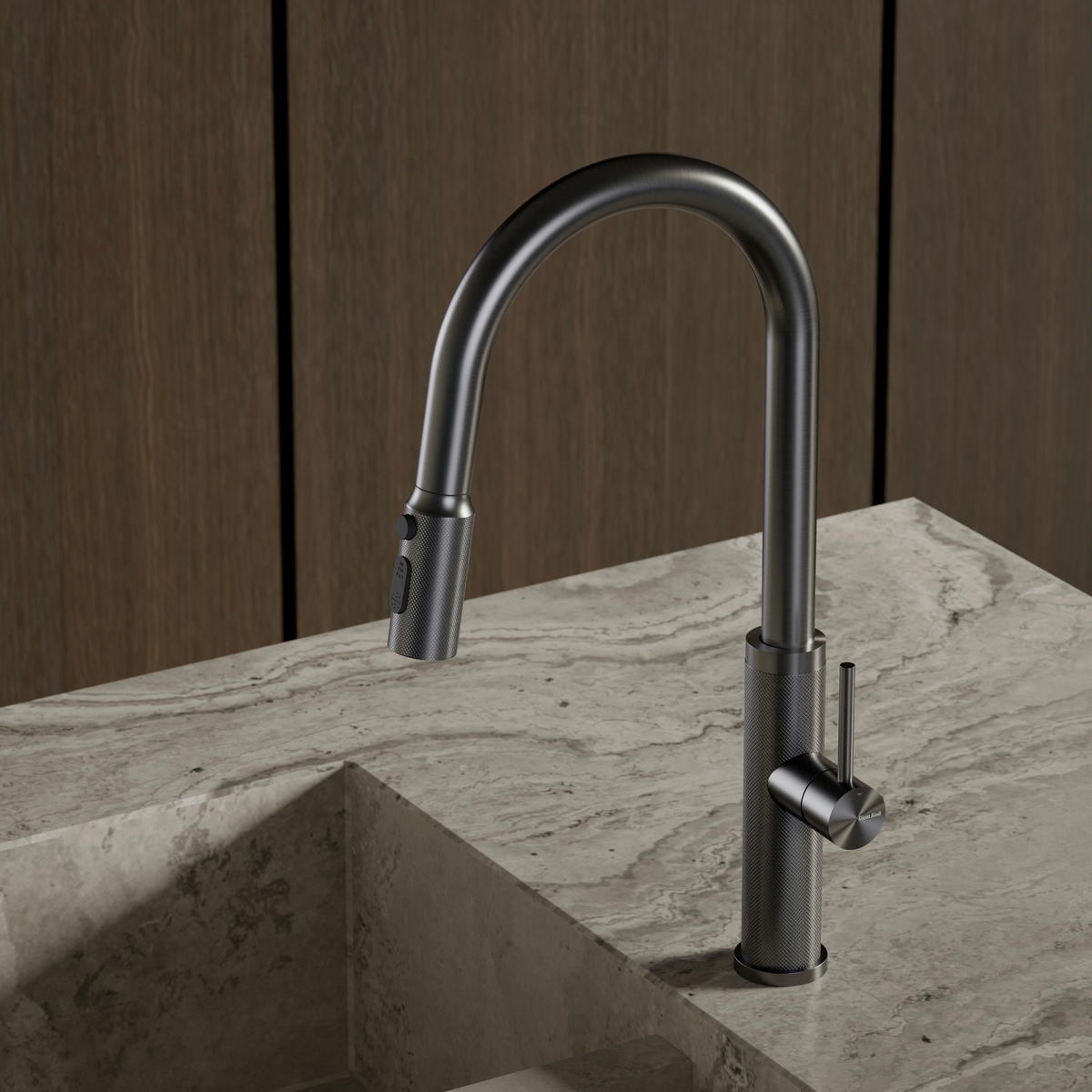 KÜCHENARMATUR  - Dunkelgrau, Design, Metall (4,3/45,4/23cm) - Dieter Knoll